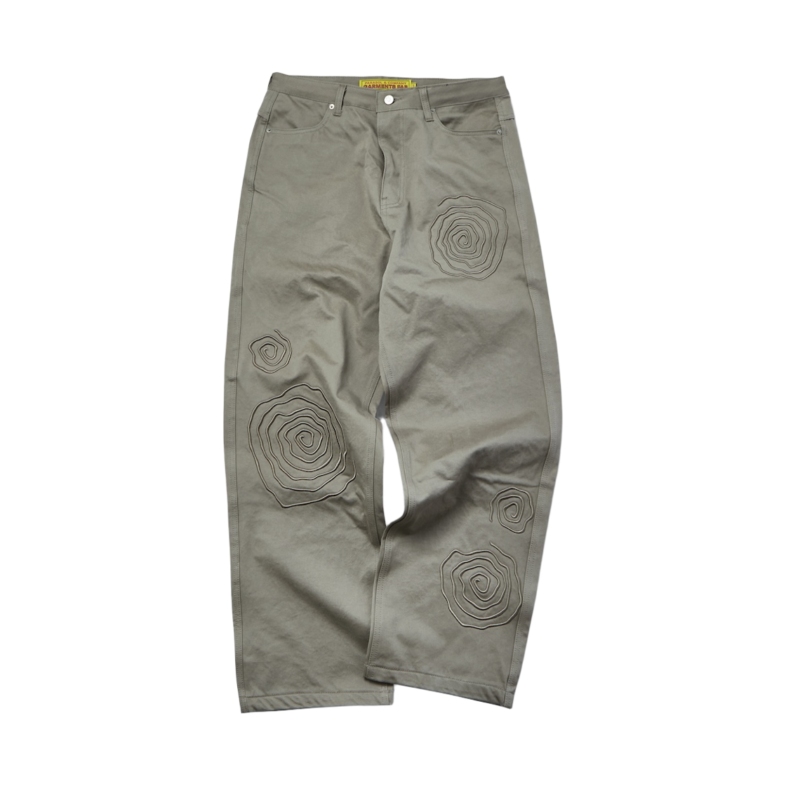 25FAGFPT03BG Garments Fab Spiral Rubber EMB Pants Beige