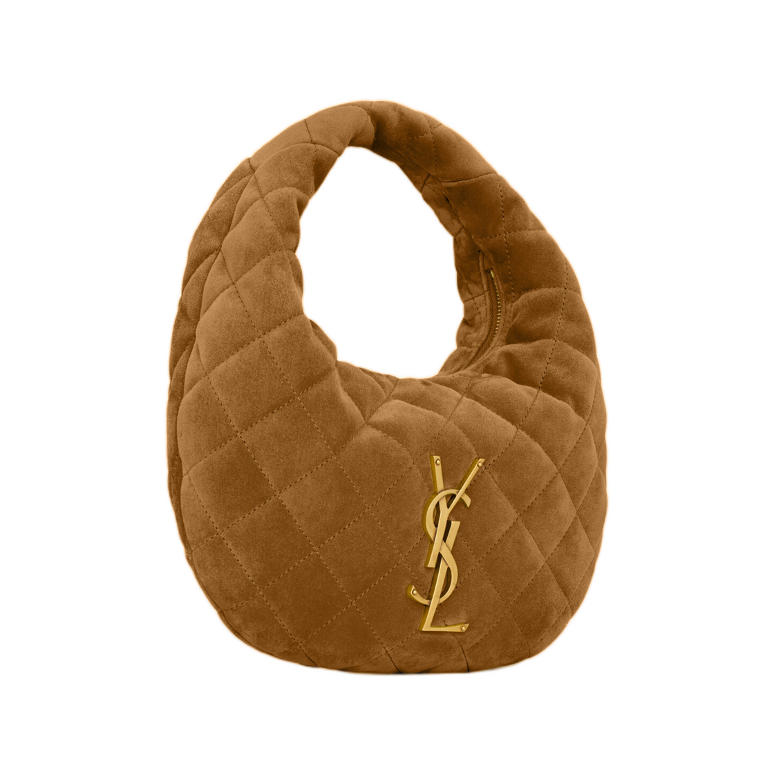 생로랑 이카리노 퀼티드 스웨이드 카라멜 꼬냑(Saint Laurent Icarino in Quilted Suede Caramel Cognac) - 2