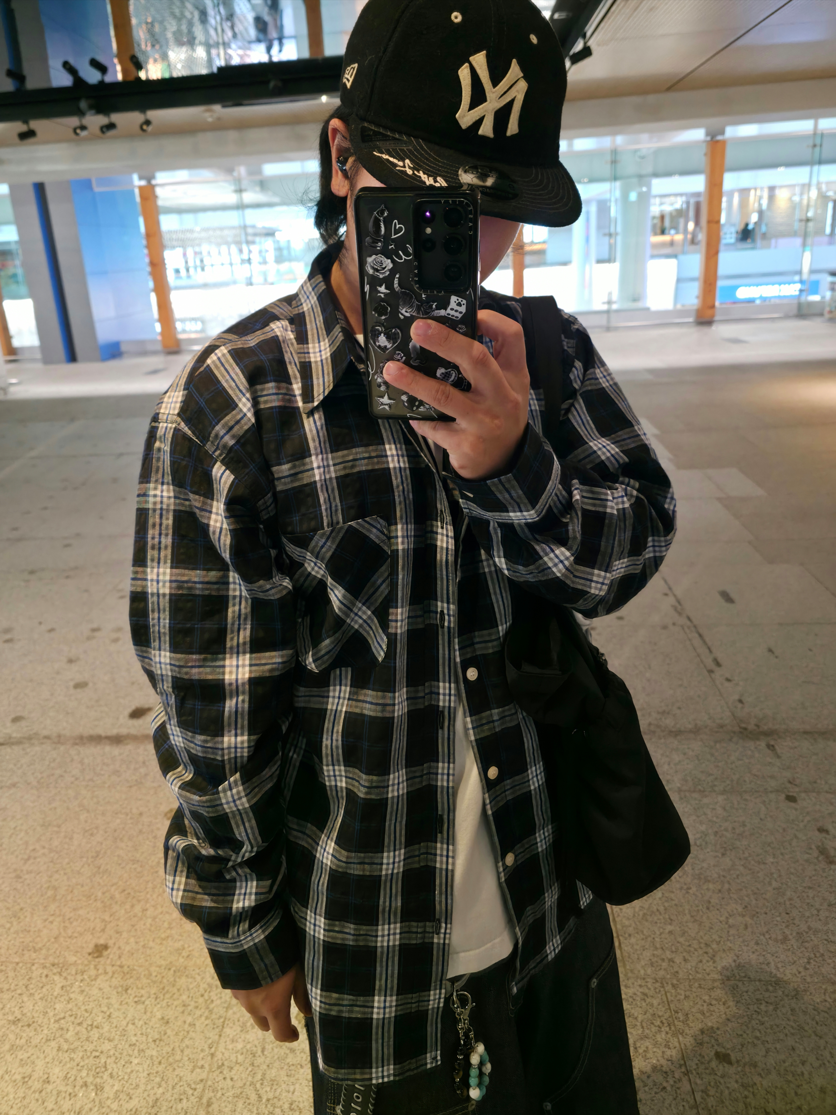 New Era MLB x Ralph Lauren New York Yankees Retro Crown 9Fifty Strapback Black, Alexii distressed grey hoodie bear 착용 스타일 - 1