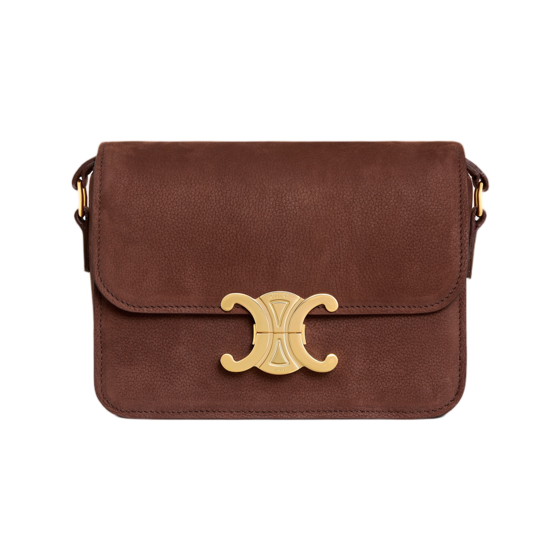 셀린느 틴 트리옹프 백 그레인드 누벅 카프스킨 체스트넛(Celine Teen Triomphe Bag in Grained Nubuck Calfskin Chestnut) - 1