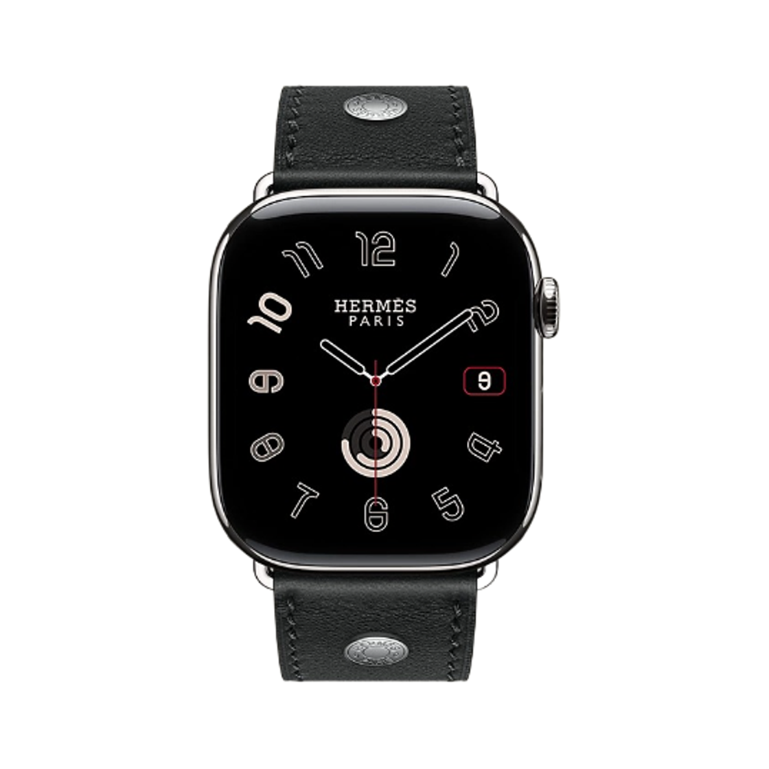 애플 워치 에르메스 11 46mm 티타늄 케이스 클루 드 셀 싱글 투어 누아 (국내 정식 발매 제품)(Apple Watch Hermes Series 11 46mm Titanium Case with Clou de Selle Single Tour Noir (Korean Ver.)) - 1