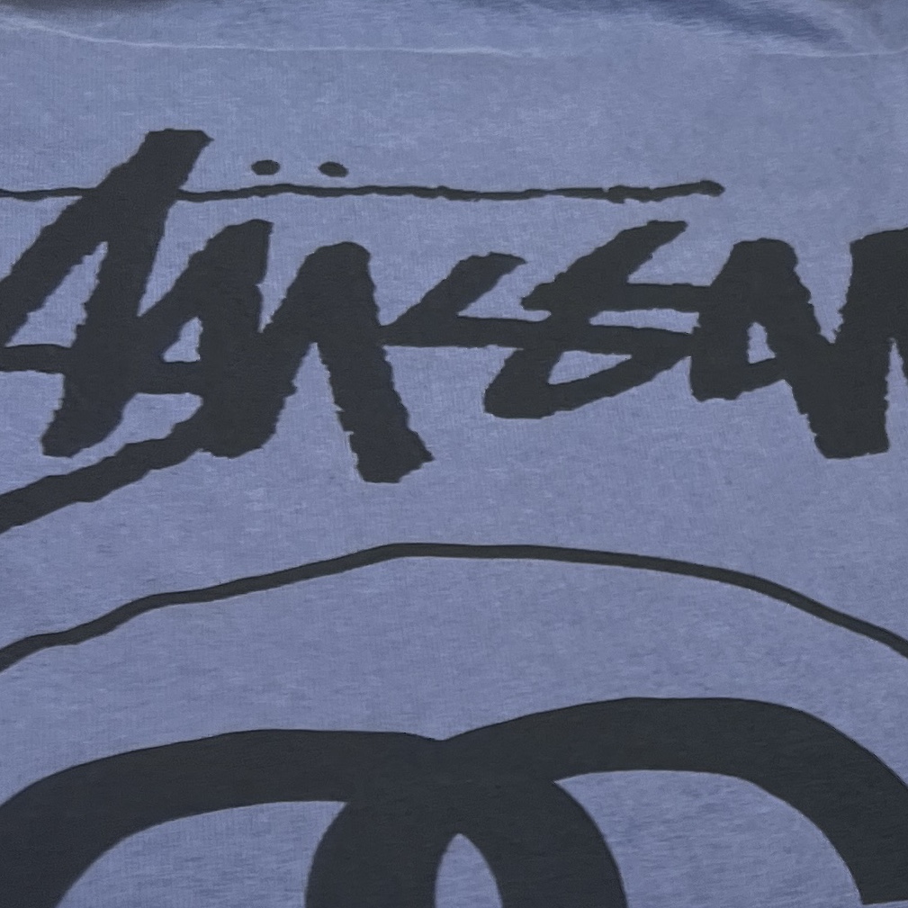 Stussy Stock Link T-Shirt Pigment Dyed Navy 착용 스타일