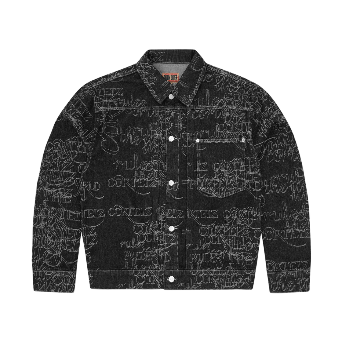 - Corteiz Handwritten Denim Trucker Black
