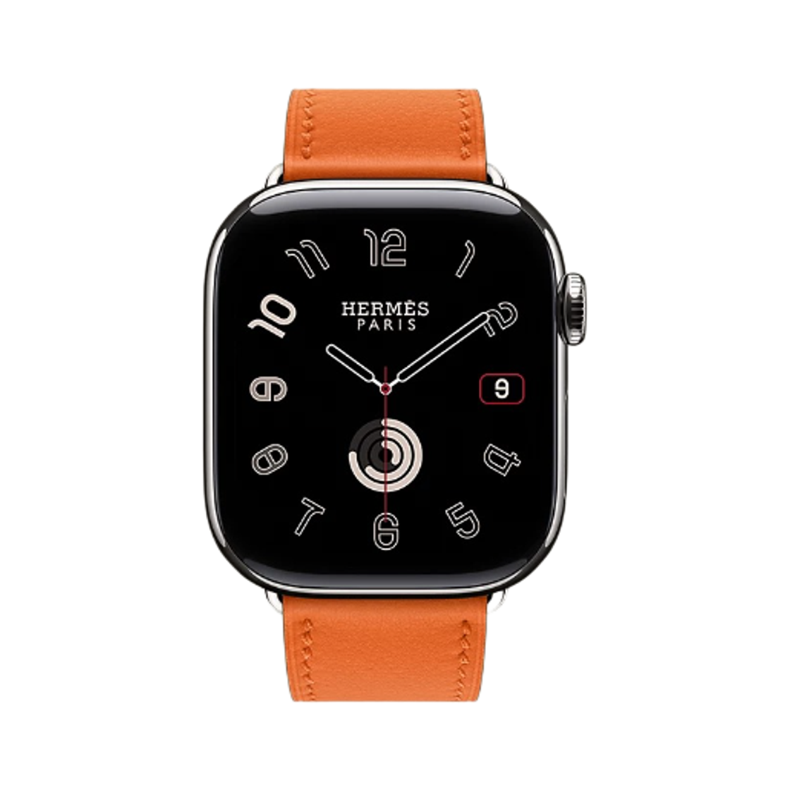 애플 워치 에르메스 11 42mm 티타늄 케이스 싱글 투어 오랑쥬 (국내 정식 발매 제품)(Apple Watch Hermes Series 11 42mm Titanium Case with Single Tour Orange (Korean Ver.))