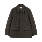 Millo Archive Loude Boucle Half Coat Khaki Brown