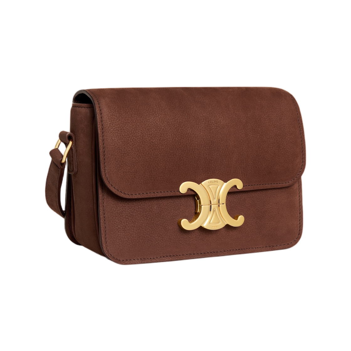 셀린느 틴 트리옹프 백 그레인드 누벅 카프스킨 체스트넛(Celine Teen Triomphe Bag in Grained Nubuck Calfskin Chestnut) - 2