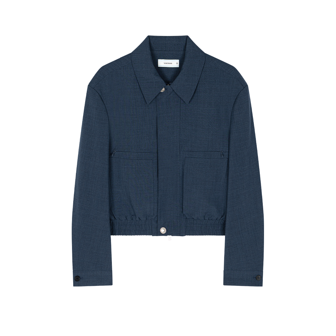 웨이비니스 캔버스 울 크롭 블루종 프렌치 블루(Waviness Canvas Wool Crop Blouson French Blue)