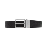 Bottega Veneta Intrecciato Reversible Belt Black