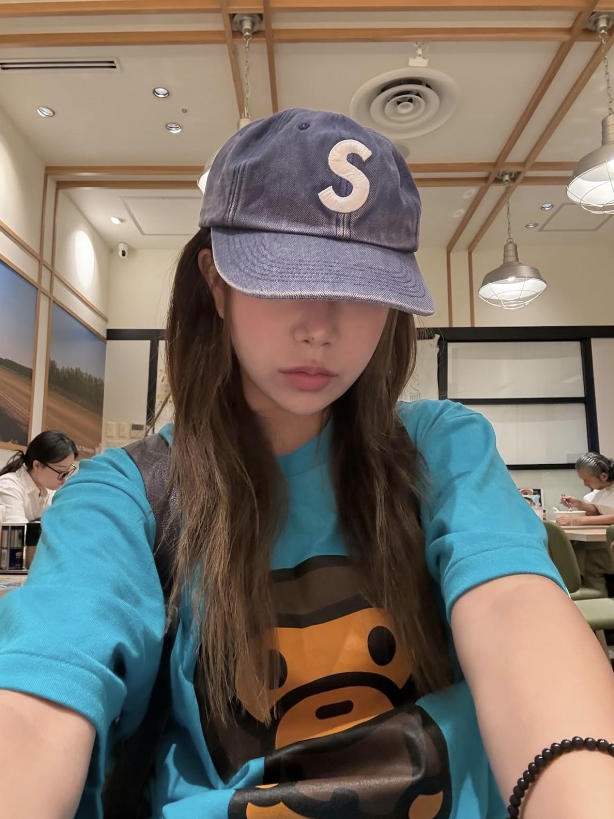 BAPE Big Baby Milo T-Shirt Blue 착용 스타일