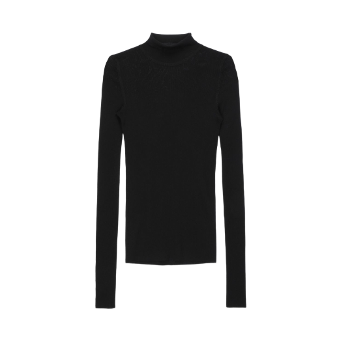 (W) 보테가 베네타 라이트 울 터틀넥 니트 블랙((W) Bottega Veneta Light Wool Turtleneck Knit Black)