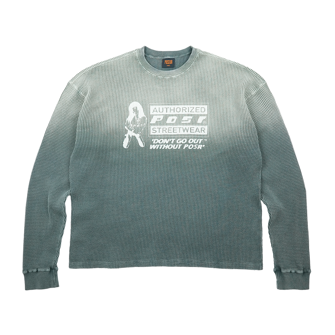포져 오버다이드 포져 와플 티 페이디드 그린(POSR Overdyed POSR Waffle Tee Faded Green)