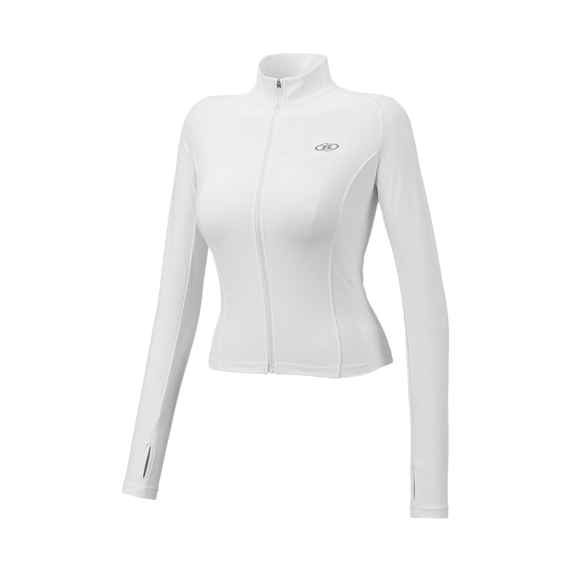 본투윈 우먼 컴프레션 풀집업 자켓 화이트