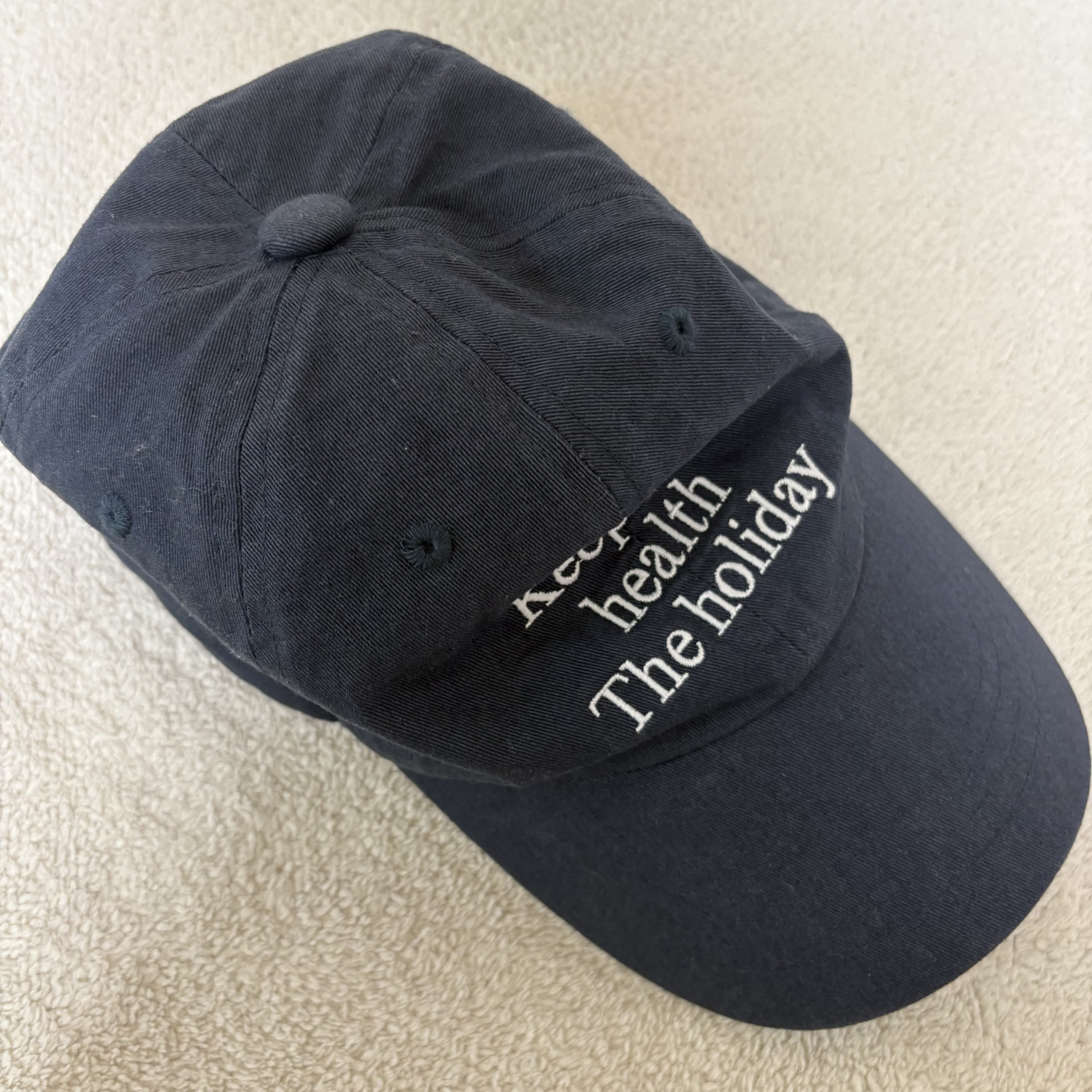 Millo Archive Holiday Signature Ball Cap Navy 착용 스타일
