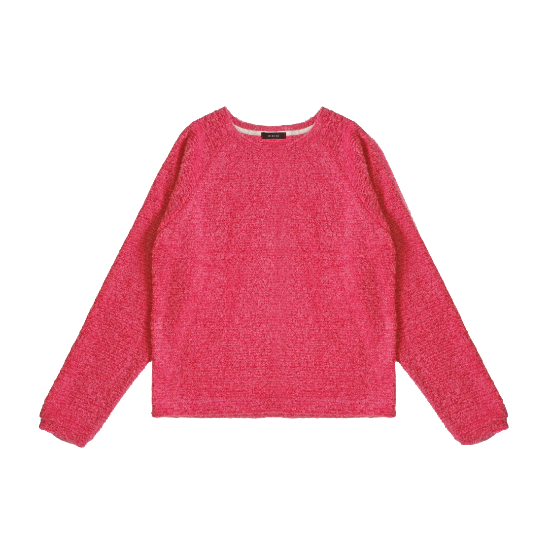 KS5CRKN001PI Kookeesee Fuzzy Knit Tee Pink