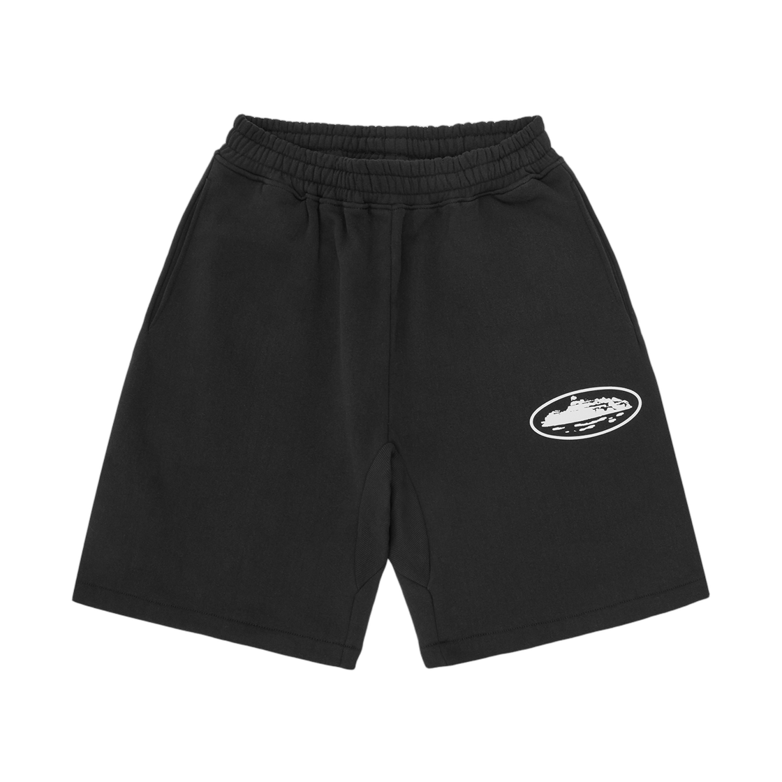 - Corteiz Island Puff Print Sweatshort Black