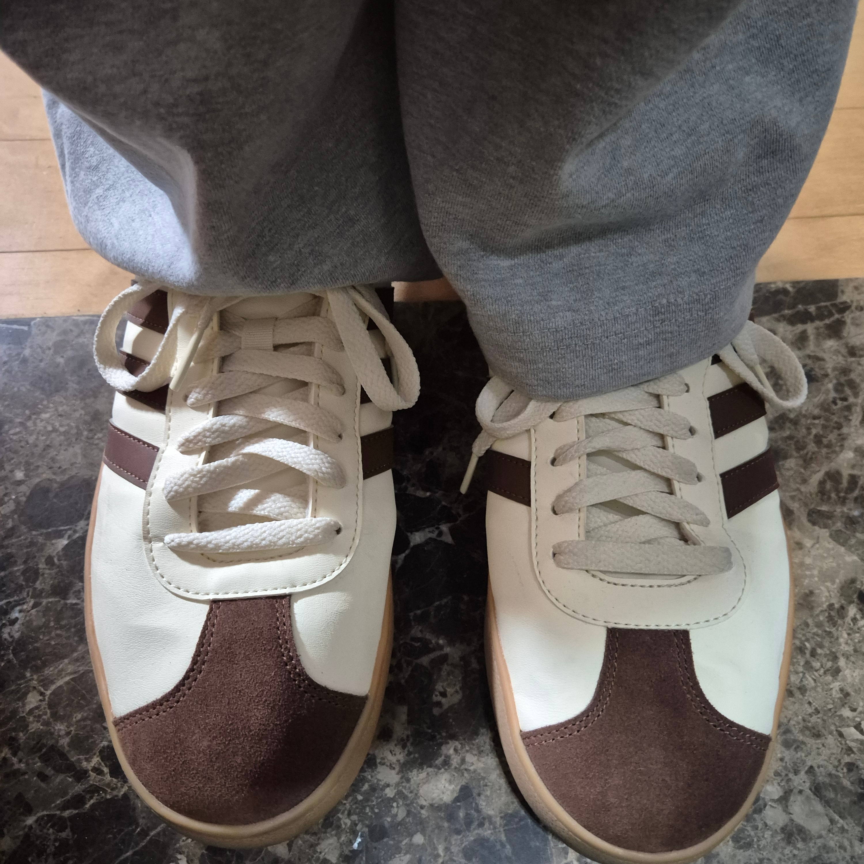 Adidas VL Court 2.0 Cream Brown 착용 스타일
