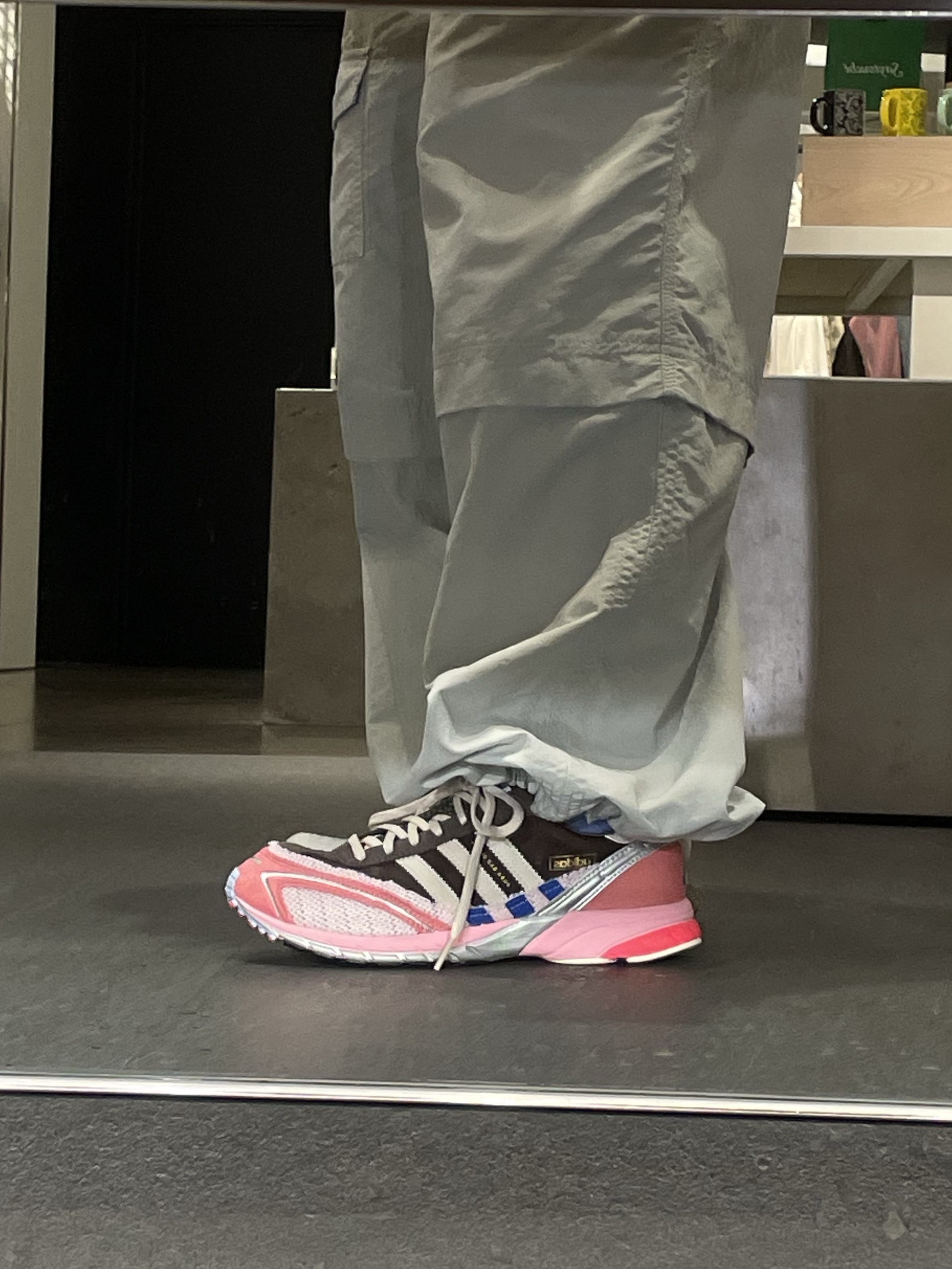 Adidas x Bad Bunny Adizero SL 72 Brown Clear Pink 착용 스타일