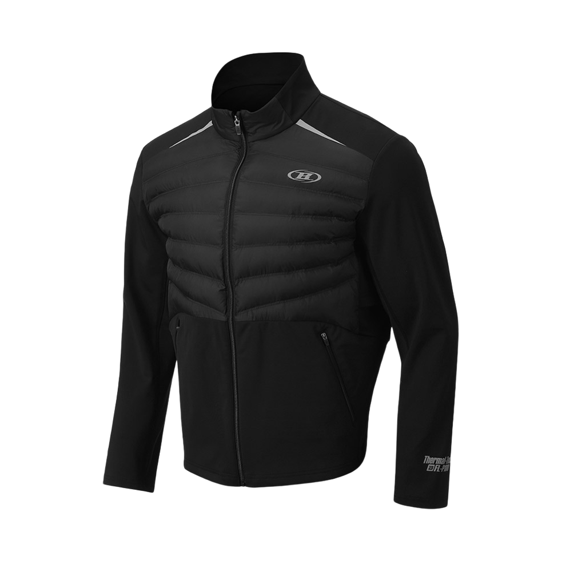 본투윈 BRN 하이브리드 패디드 머슬핏 자켓 블랙