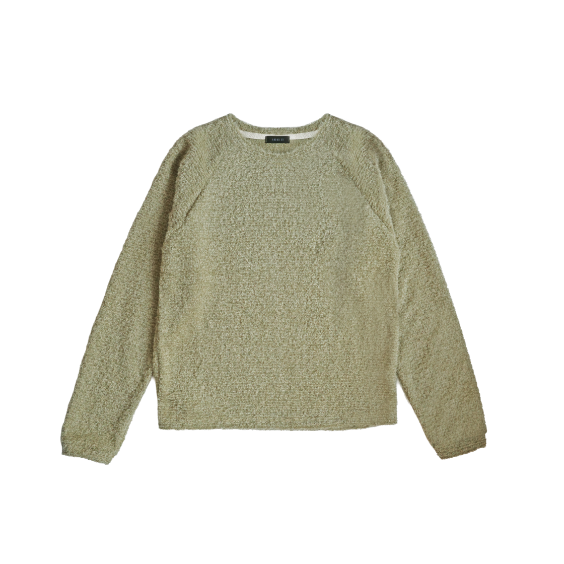 KS5CRKN001KK Kookeesee Fuzzy Knit Tee Khaki