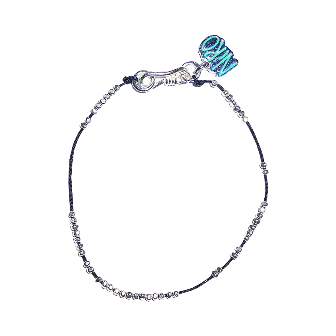 #131-50BLACK NiRO.SERENDiPiTY Caren Silver Thread Bracelet #131 (50%) Black