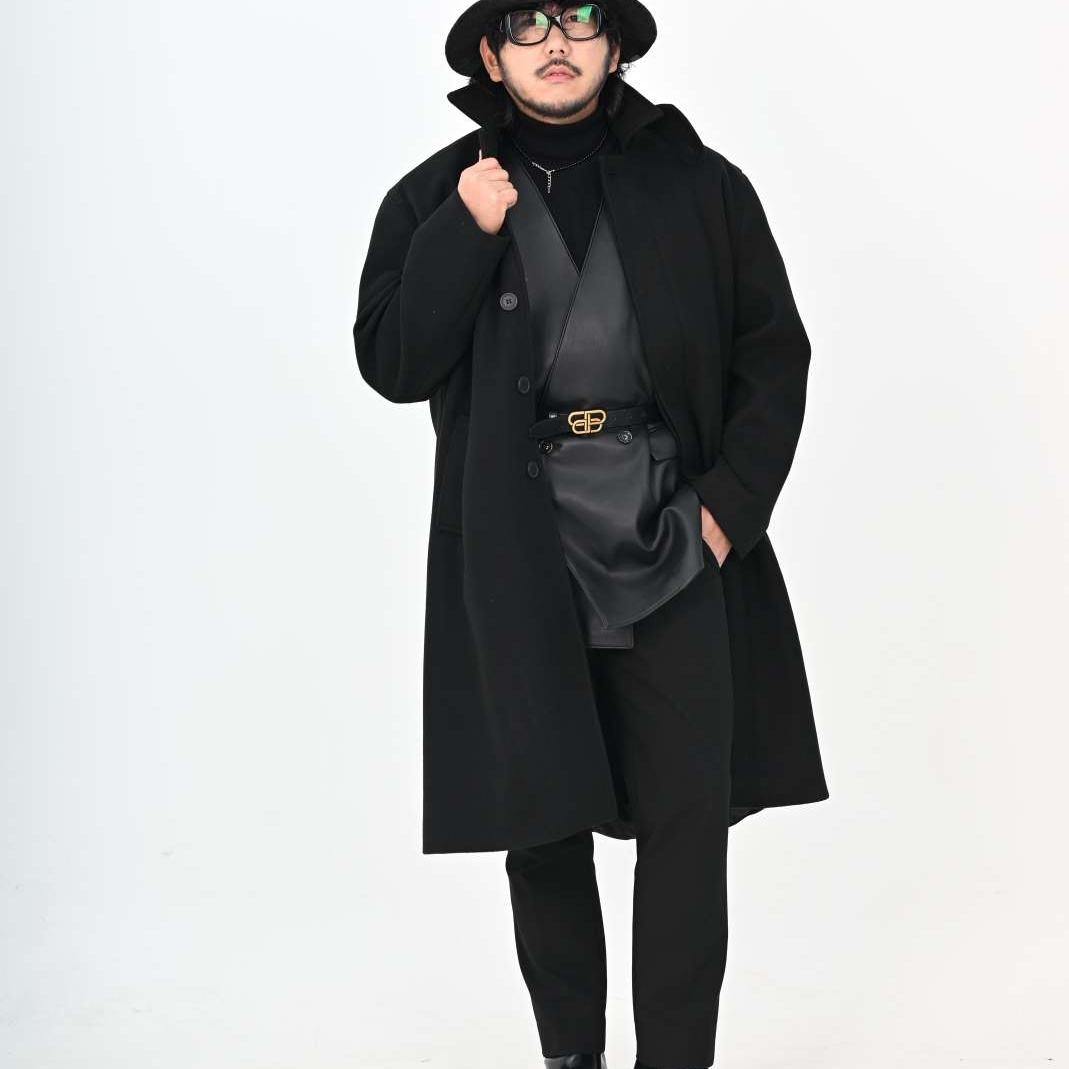 Balenciaga Rim BB Icon Leather Ankle Boots Black, Balenciaga BB Large Belt Black 착용 스타일 - 2