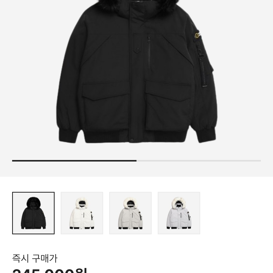 National Geographic Taruga Fur Trim Hood Down Jumper Carbon Black 착용 스타일