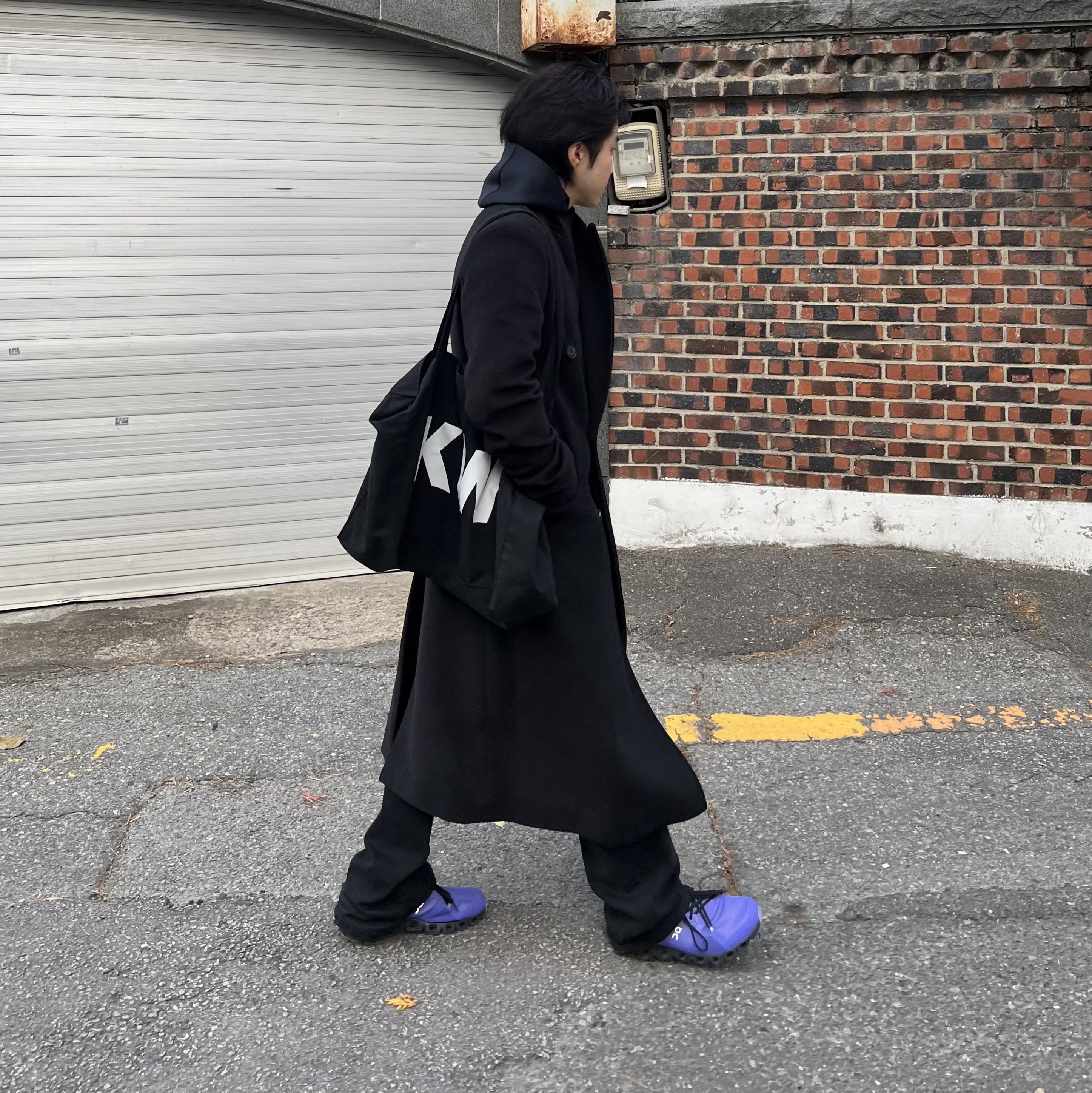 On Running Cloud X 3 AD Blueberry Black 착용 스타일 - 5