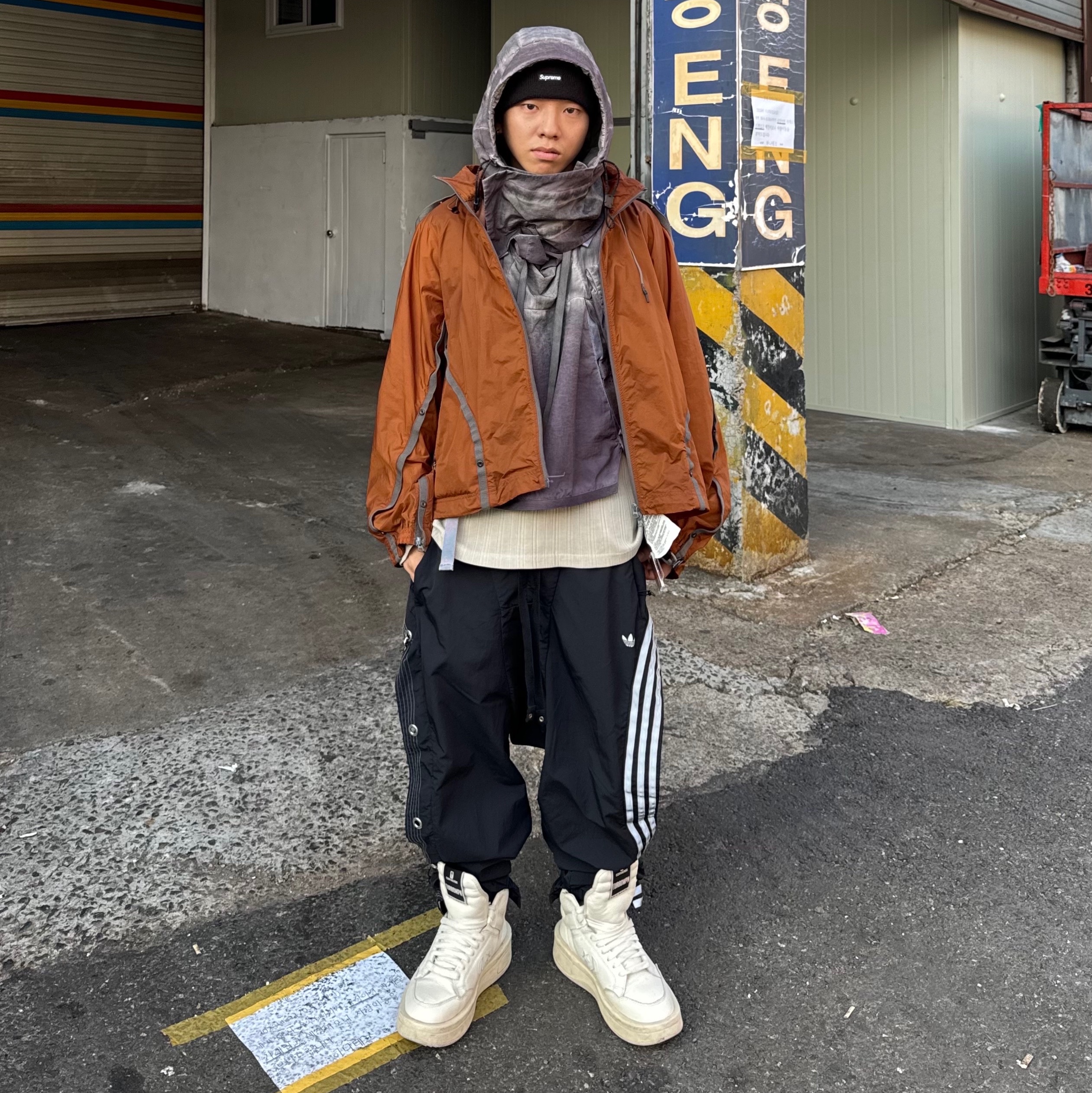 Converse x Drkshdw Turbowpn Egret 착용 스타일