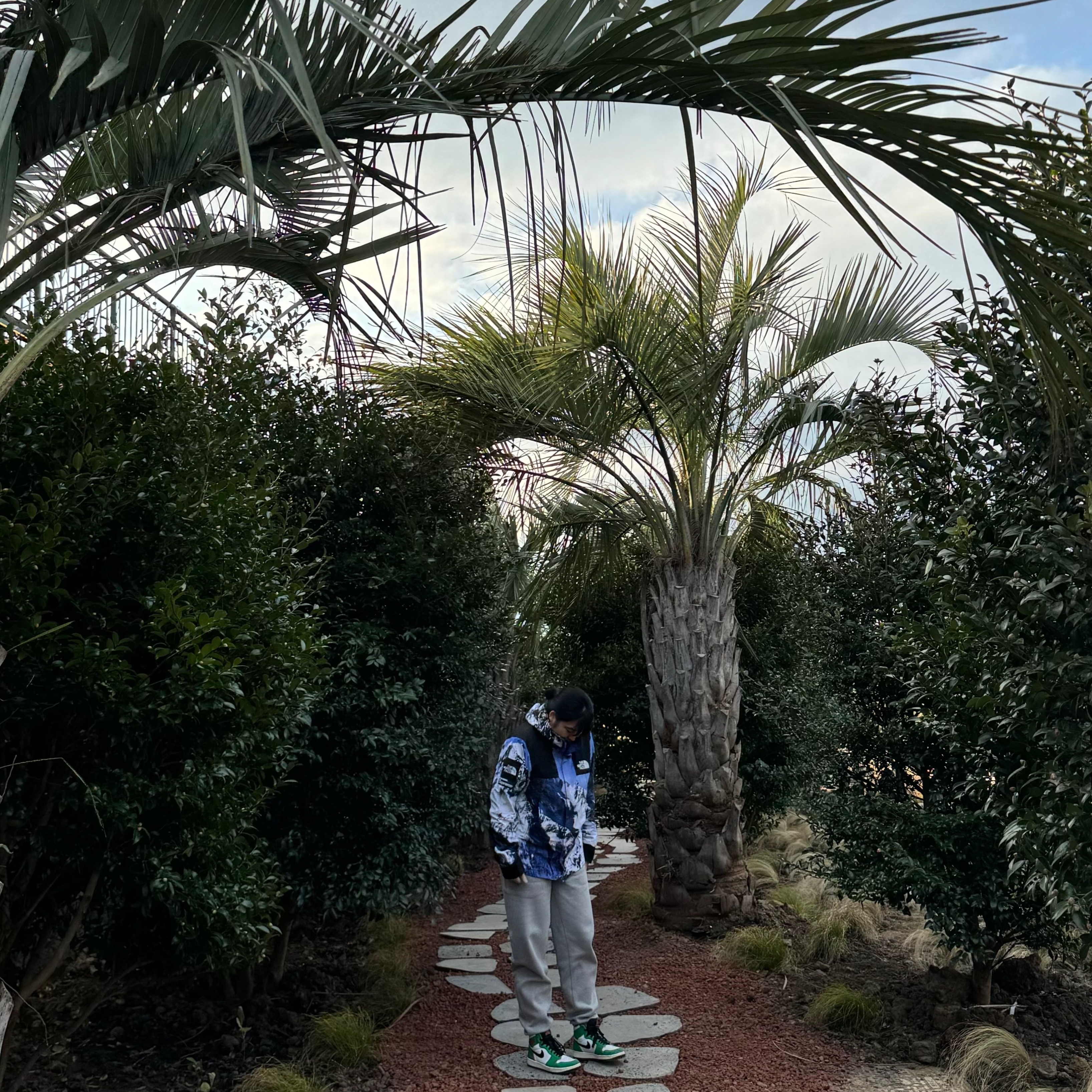 Supreme x The North Face Mountain Parka Blue White - 17FW, Nike x Stussy NRG Fleece Pants Dark Grey Heather (DO9340-063) 착용 스타일