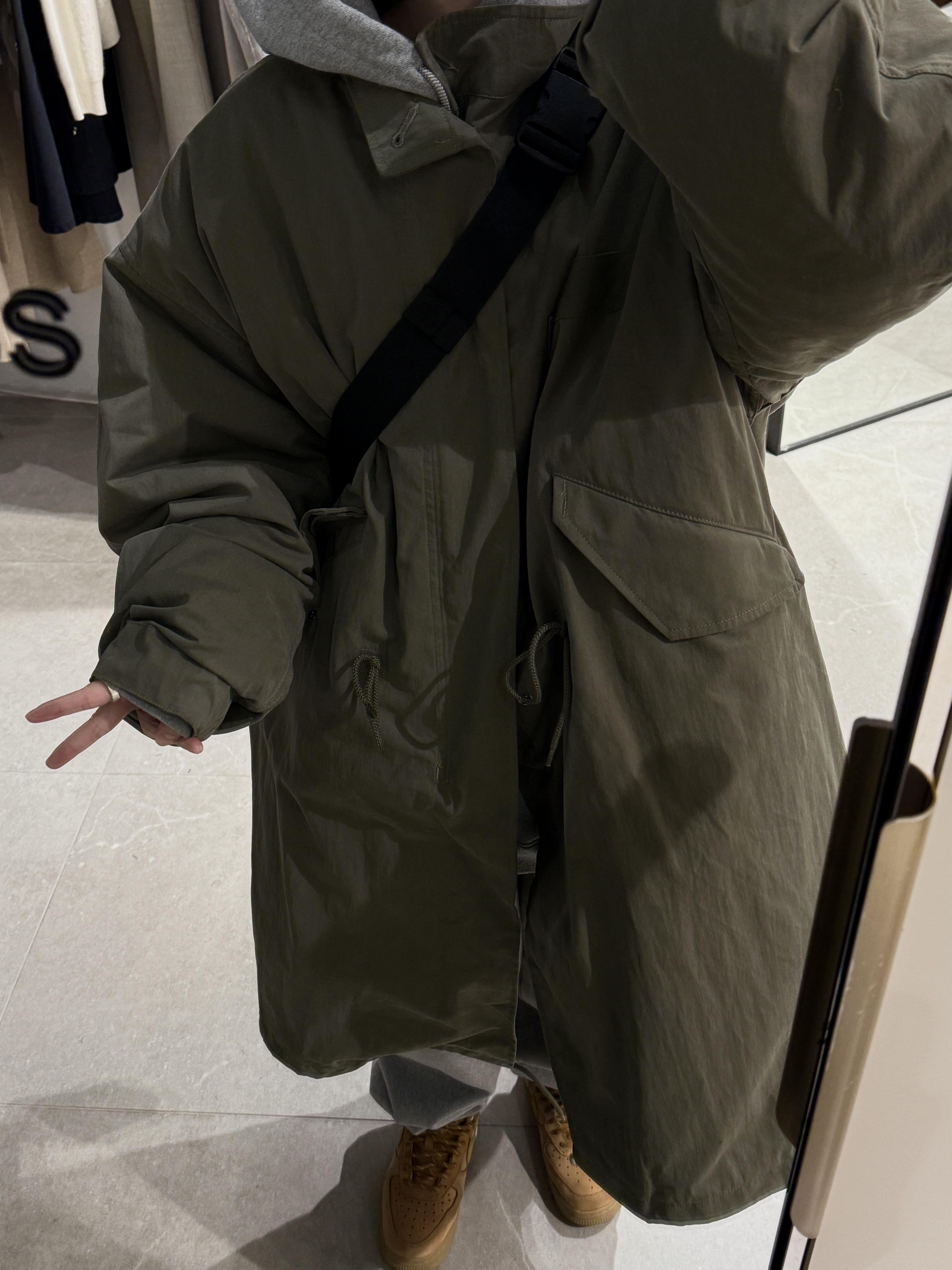 Freak's Store M-65 Mods Coat Liner Set Olive, (W) Nike Air Force 1 '07 WB Flax Wheat 착용 스타일 - 1