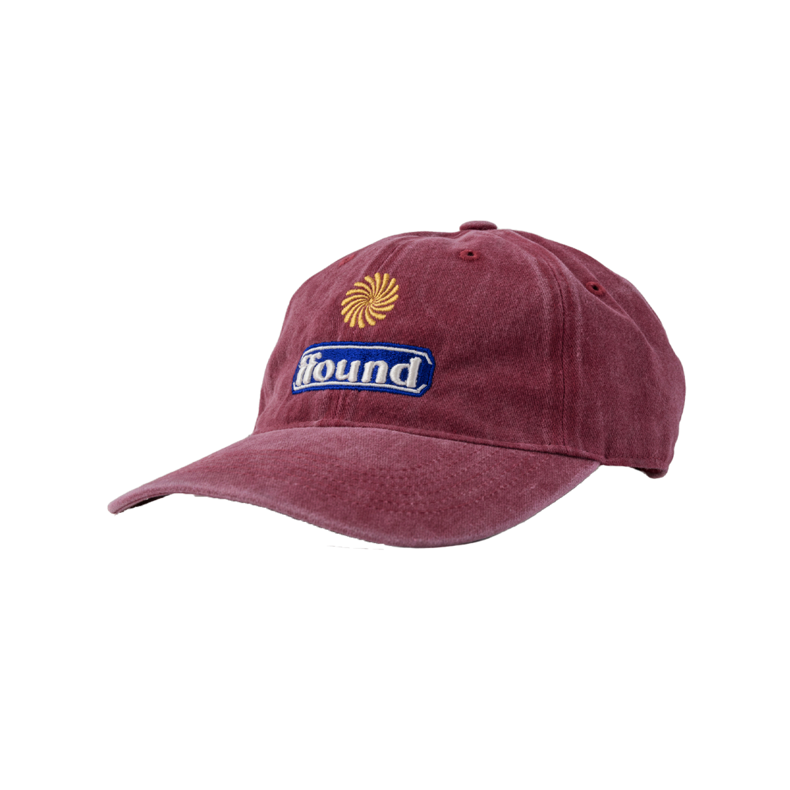 휴먼앤캣 파운드3 스톤 워시드 볼캡 버건디(Human & Cat ffound3 Stone Washed Ball Cap Burgundy) - 1