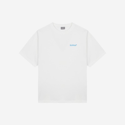 WXRS10253-WHS Supra Color Graphic Mountain T-Shirt White