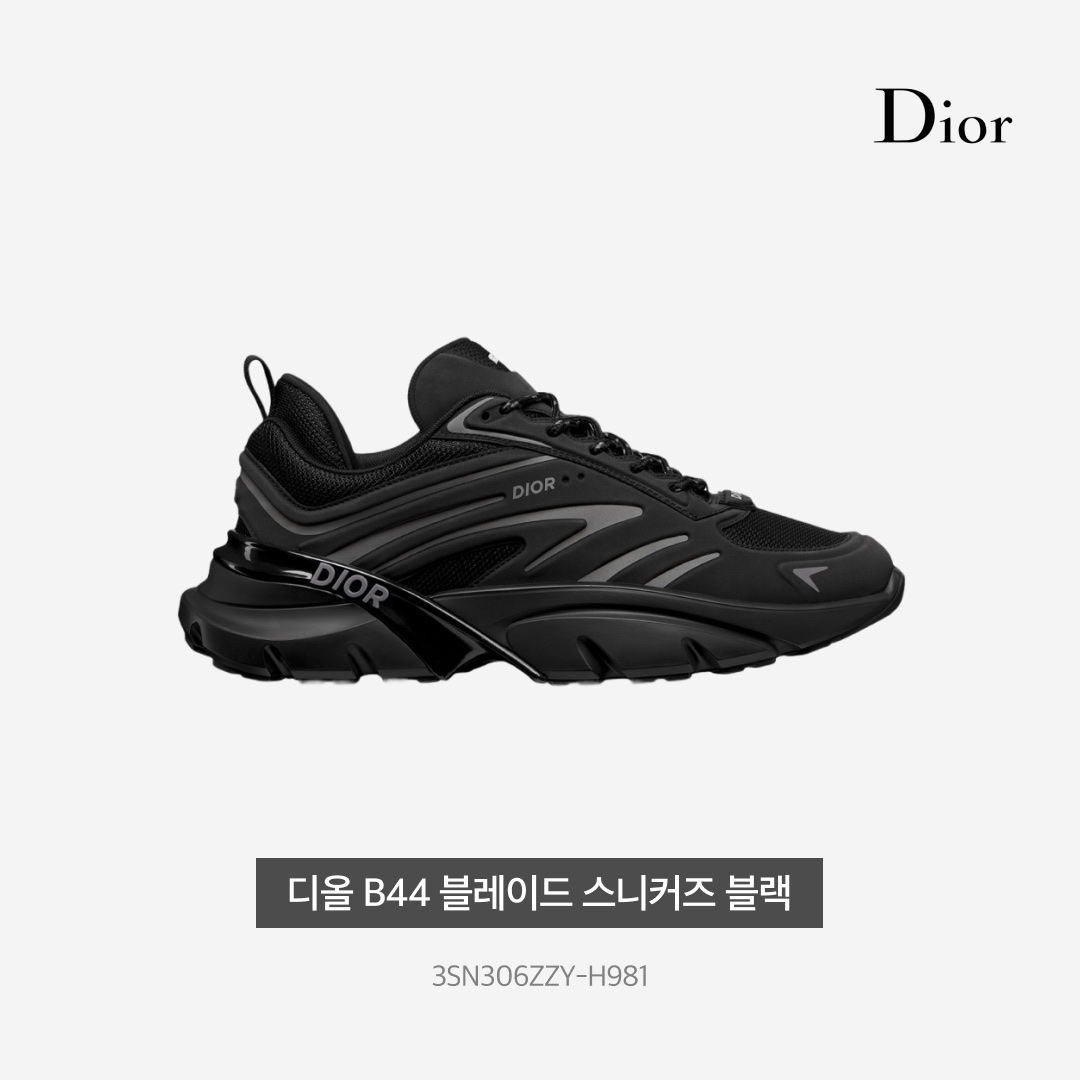 Dior B44 Blade Sneakers Black 착용 스타일 - 3