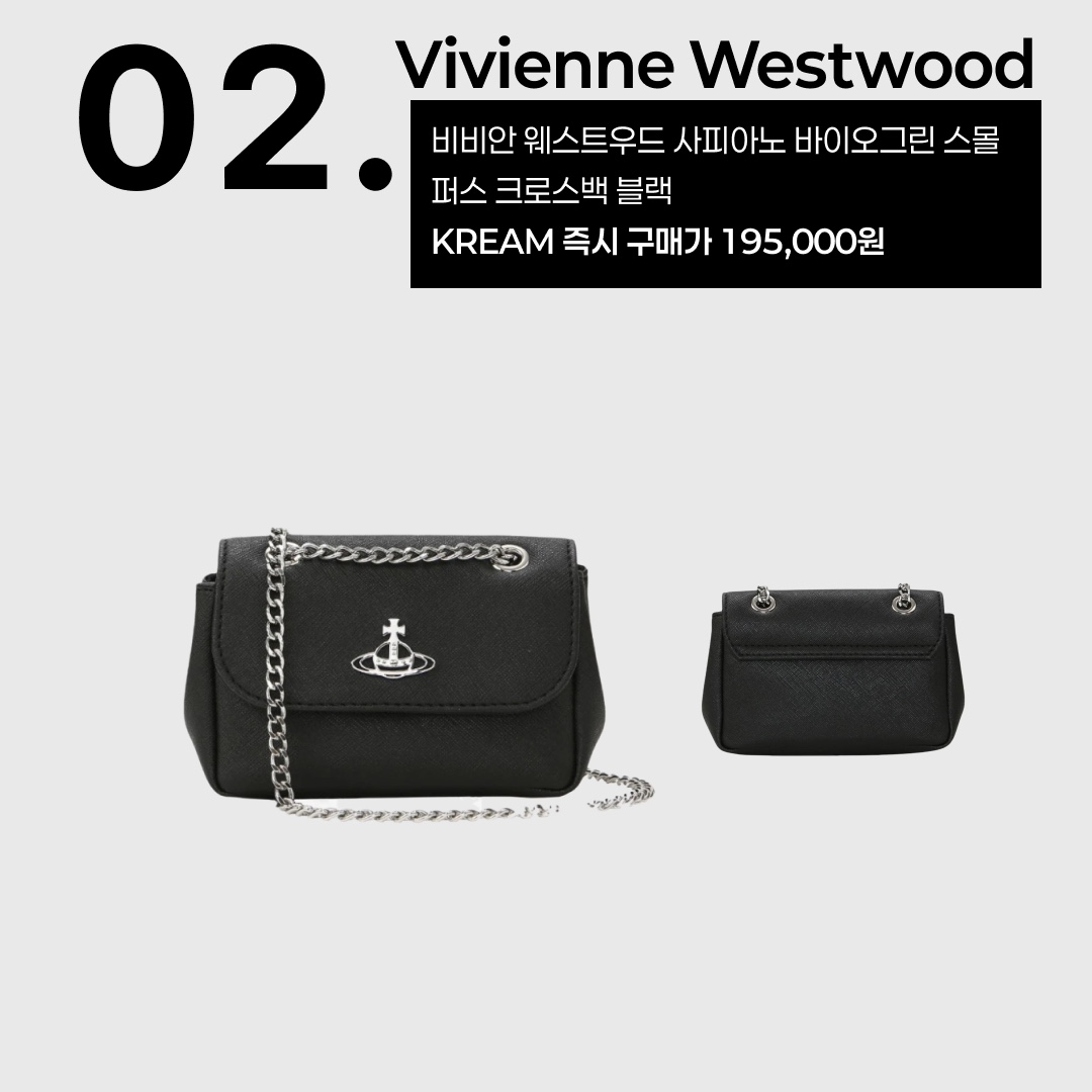 Matin Kim Madeleine Round Bag Black, Vivienne Westwood Saffiano Biogreen Small Purse Cross Bag Black 착용 스타일 - 3