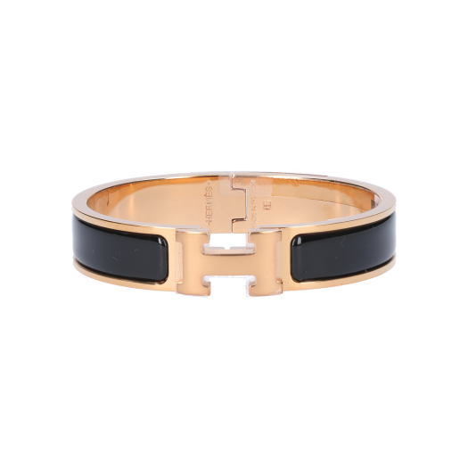 H700001F_2 Hermes Clic H Bracelet Rose Gold & Noir