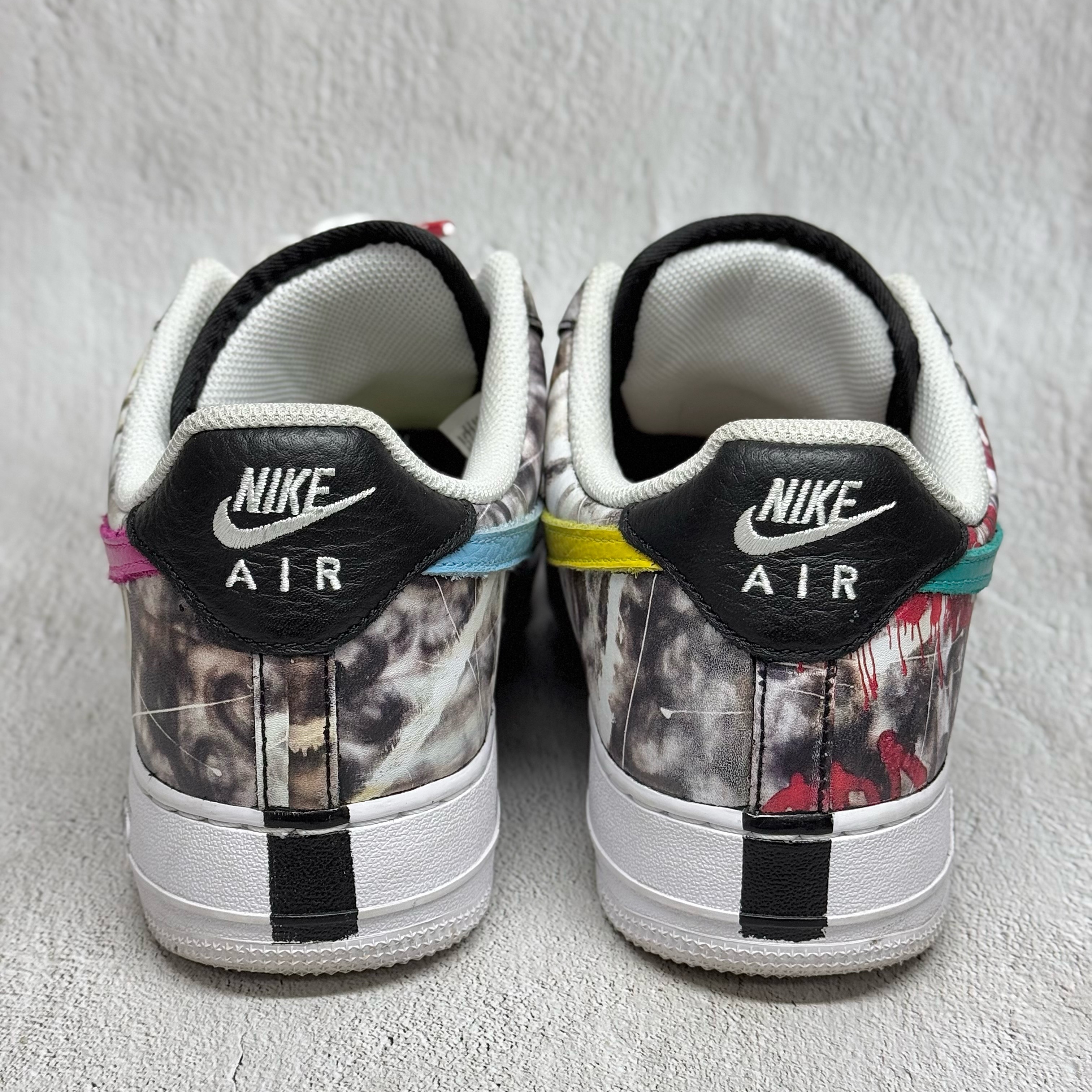 Nike x Peaceminusone Air Force 1 Low Para-Noise 3.0 Black and Multicolor 착용 스타일 - 4