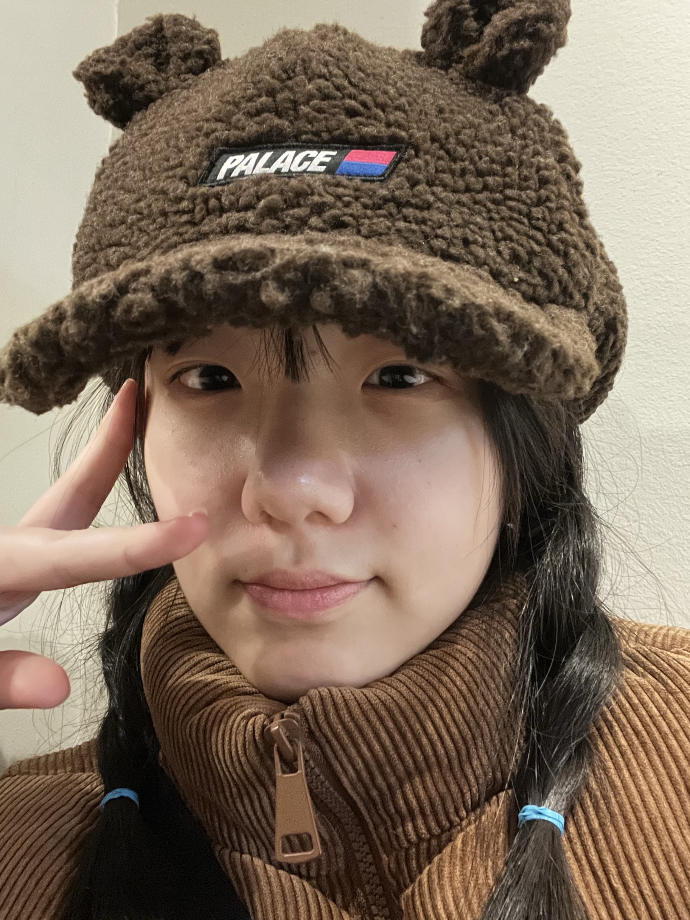 Palace Teddy Ears Earflapper Brown - 24SS 착용 스타일