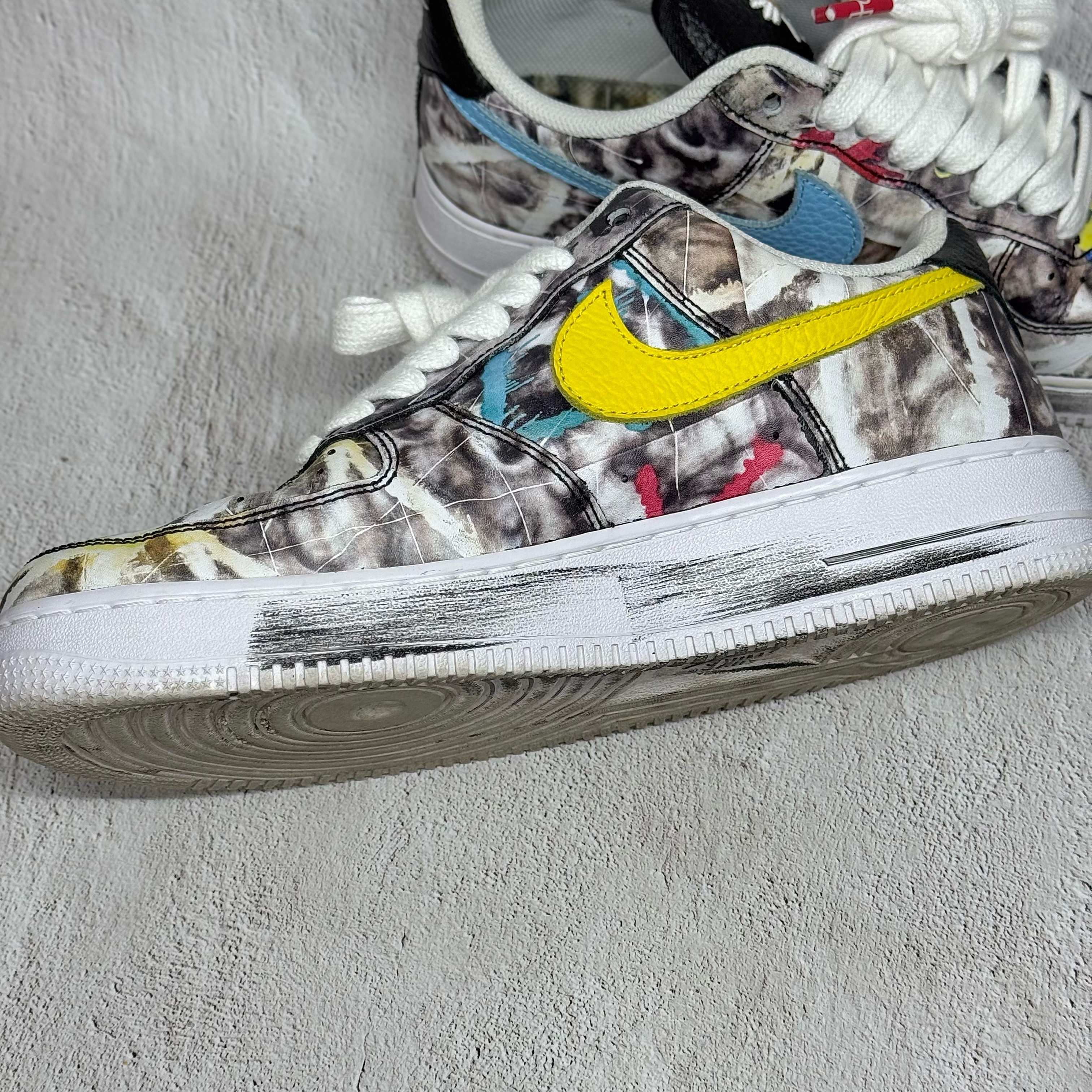 Nike x Peaceminusone Air Force 1 Low Para-Noise 3.0 Black and Multicolor 착용 스타일 - 7