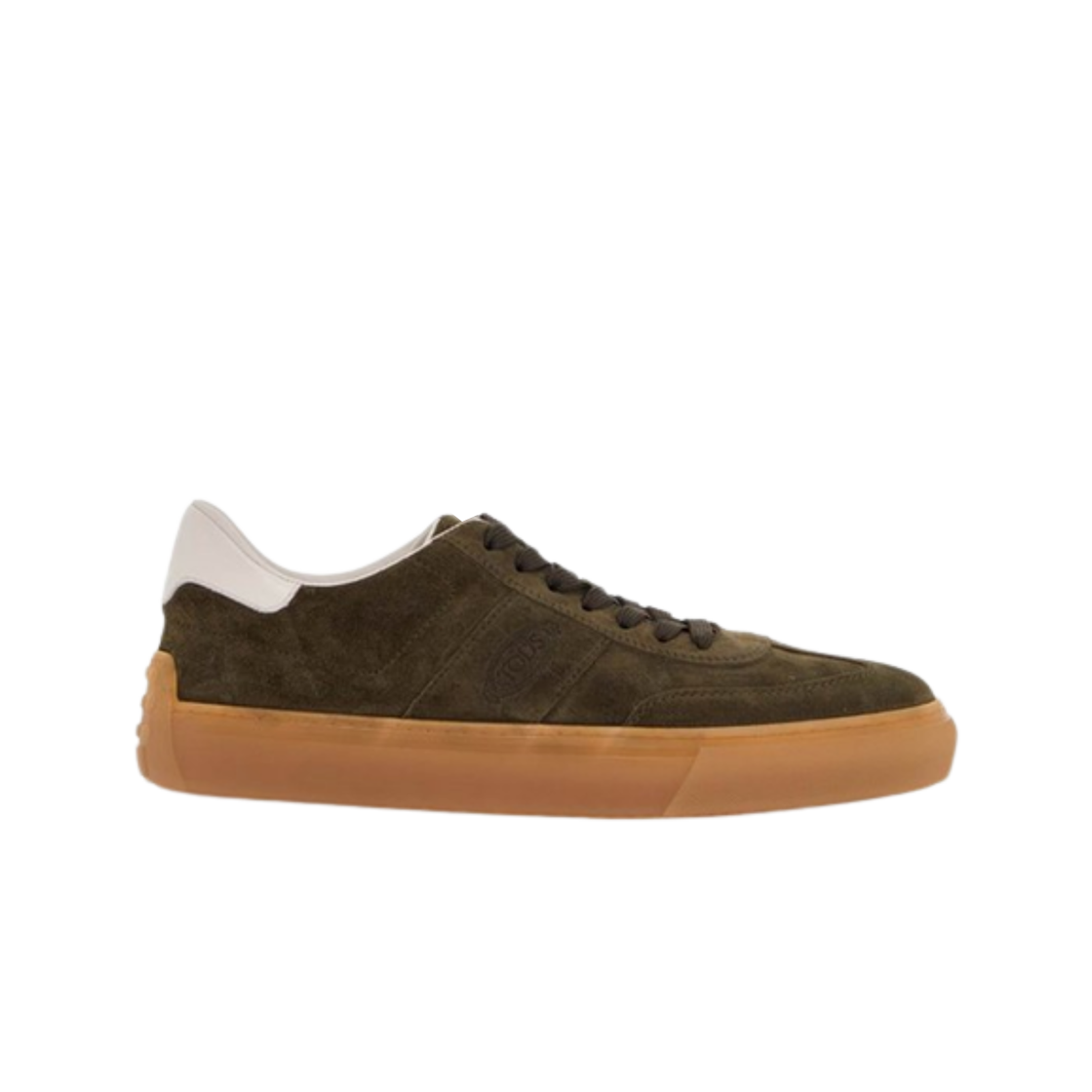 XXM03E0GC50OQ42W24 Tod's Olive Suede Lace-Up Sneakers Green