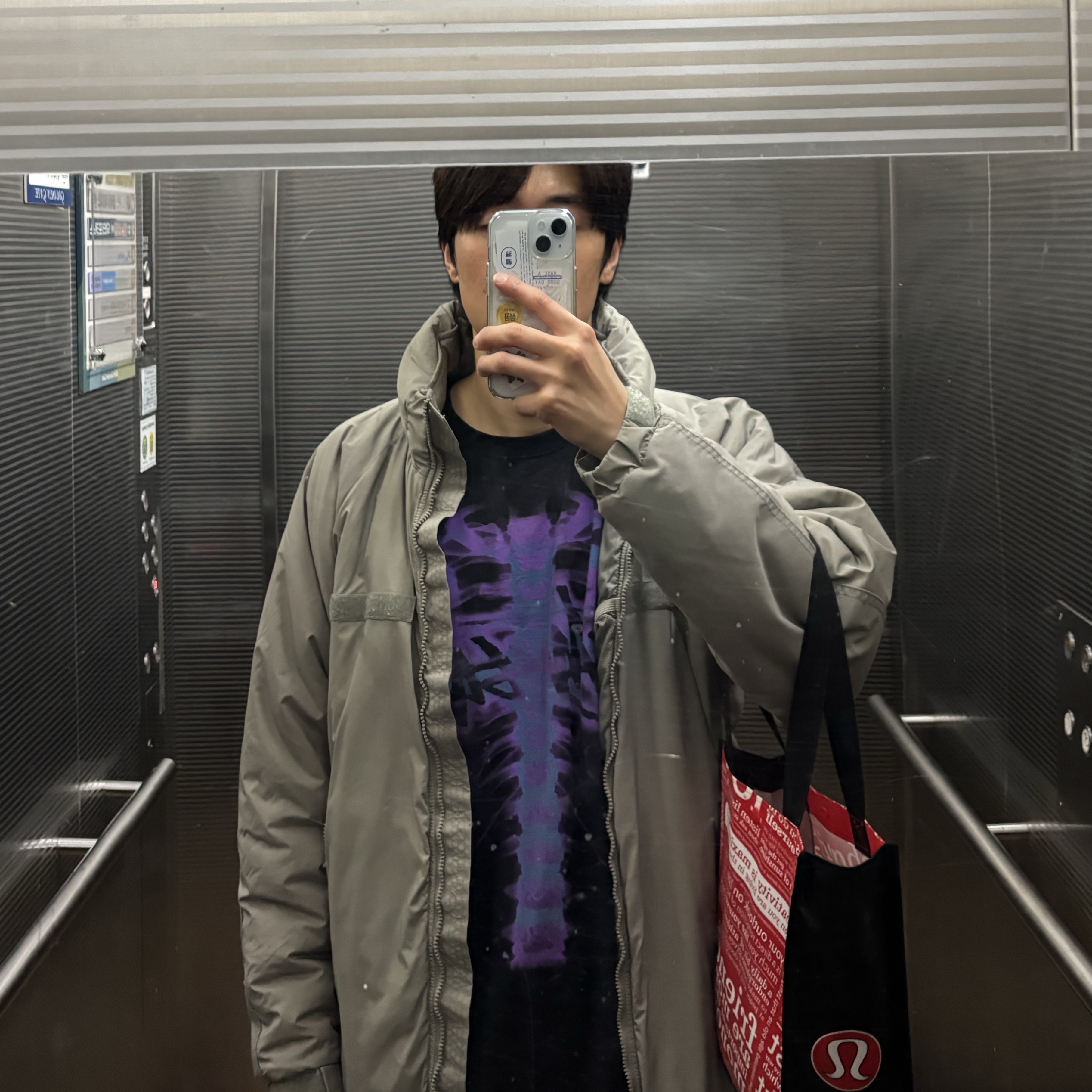 Stussy Rib Cage LS T-Shirt Black 착용 스타일