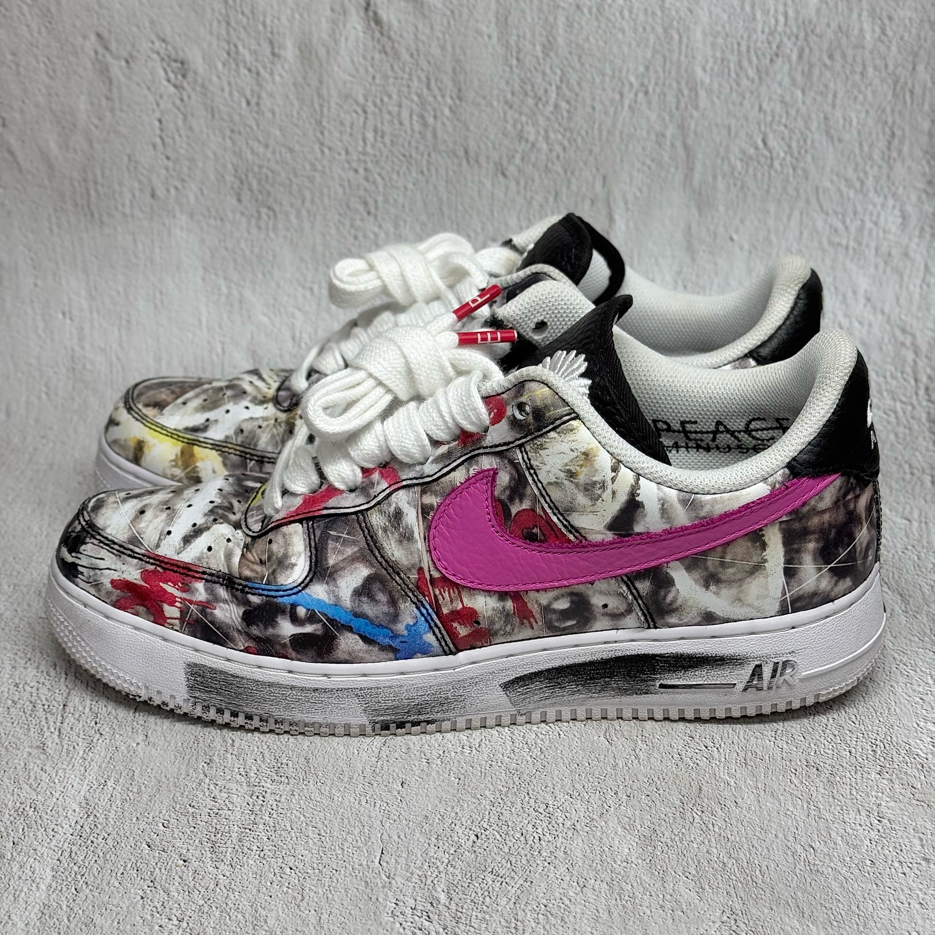 Nike x Peaceminusone Air Force 1 Low Para-Noise 3.0 Black and Multicolor 착용 스타일 - 5