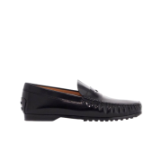 Tod's Elegant Insert Leather Loafers Black