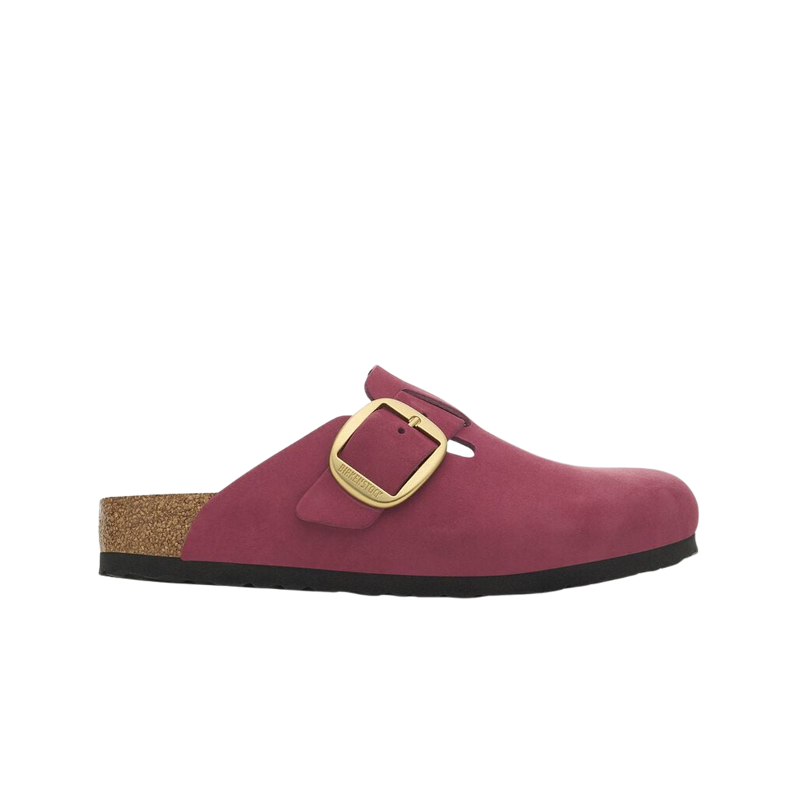 1028058 (W) Birkenstock Boston Big Buckle Nubuck Leather Berry Crush - Narrow