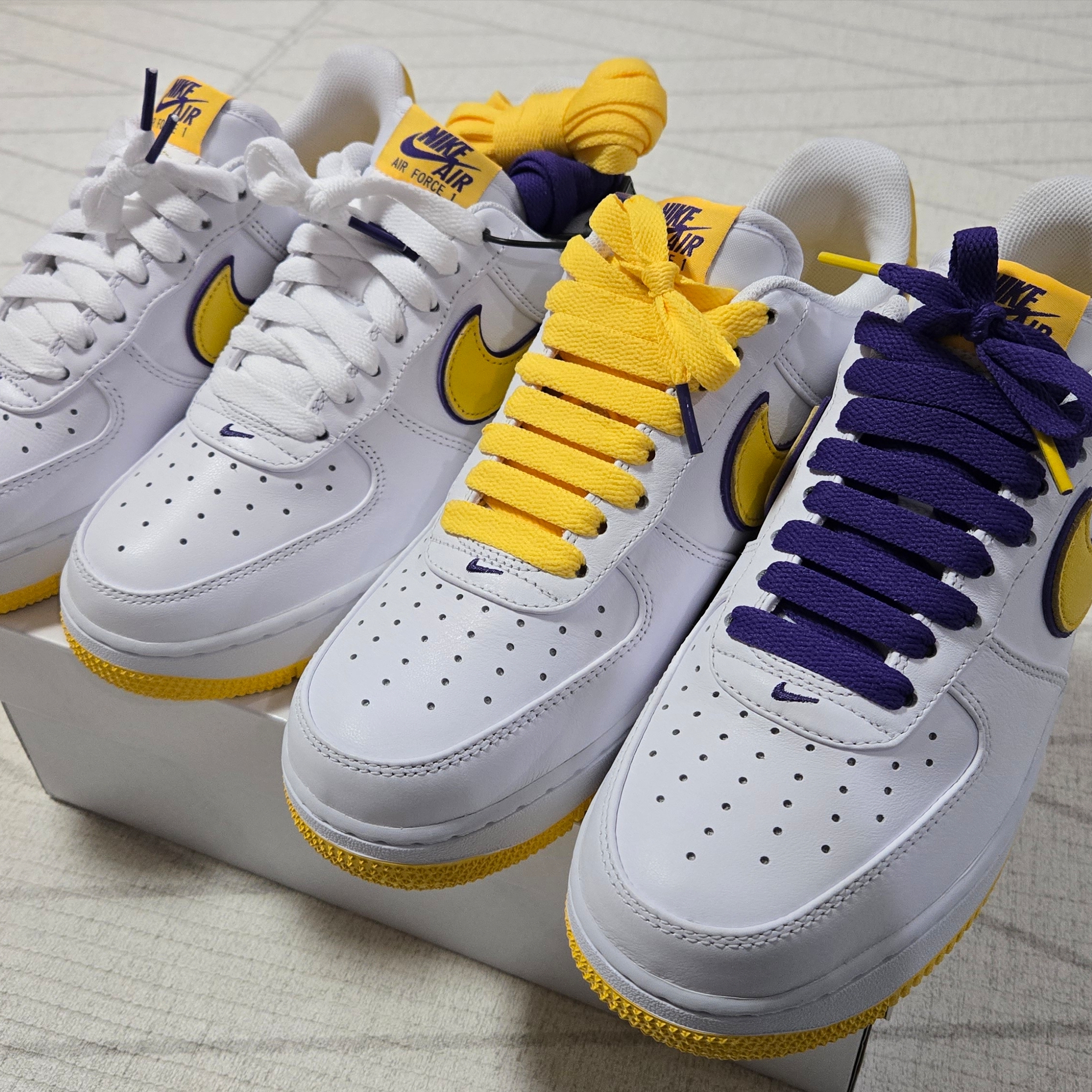 Nike x Kobe Bryant Air Force 1 Low Retro QS Varsity Maize and Varsity Purple 착용 스타일