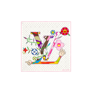 Louis Vuitton x Murakami Takashi Monogram Superflat Square 90 White
