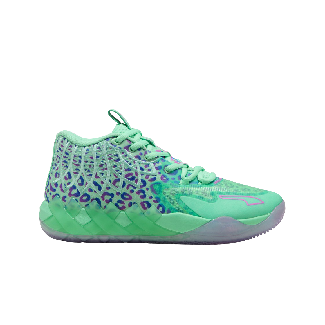 푸마 MB.01 라멜로 볼 에일리언 사파리 그린 글리머 퓨어 마젠타(Puma MB.01 Lamelo Ball Alien Safari Green Glimmer Pure Magenta)