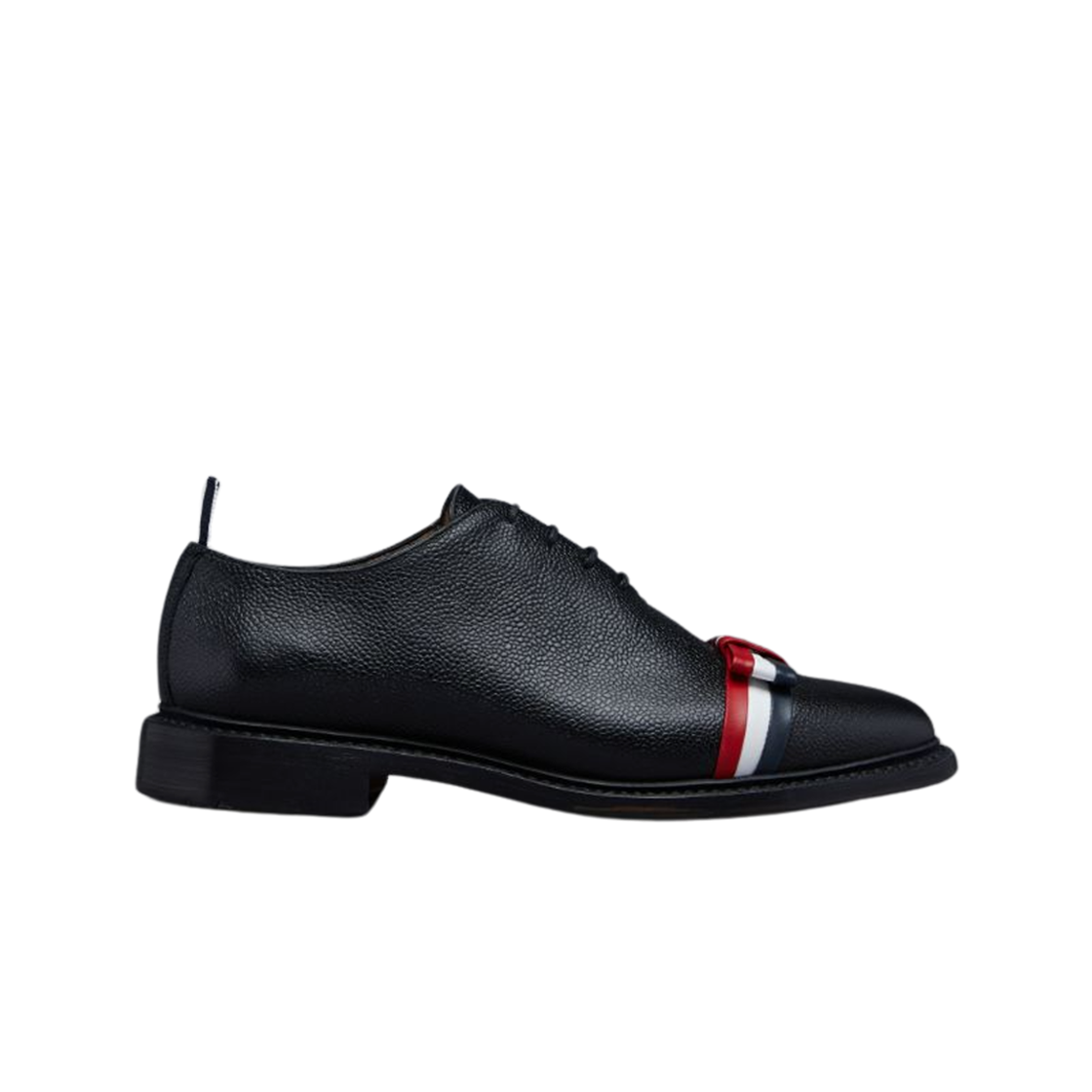 FFD012A-00198-001 (W) Thom Browne Wholecut Triple Color Bow Loafer Black