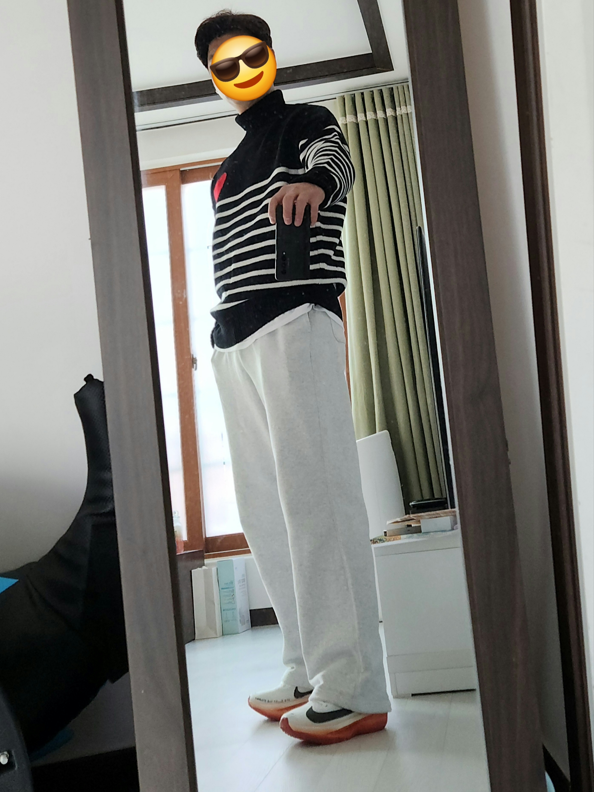 AMI de Coeur Striped Oversize Intarsia Funnel Neck Sweater Black White, Nike Zoom Fly 6 Eliud Kipchoge 착용 스타일