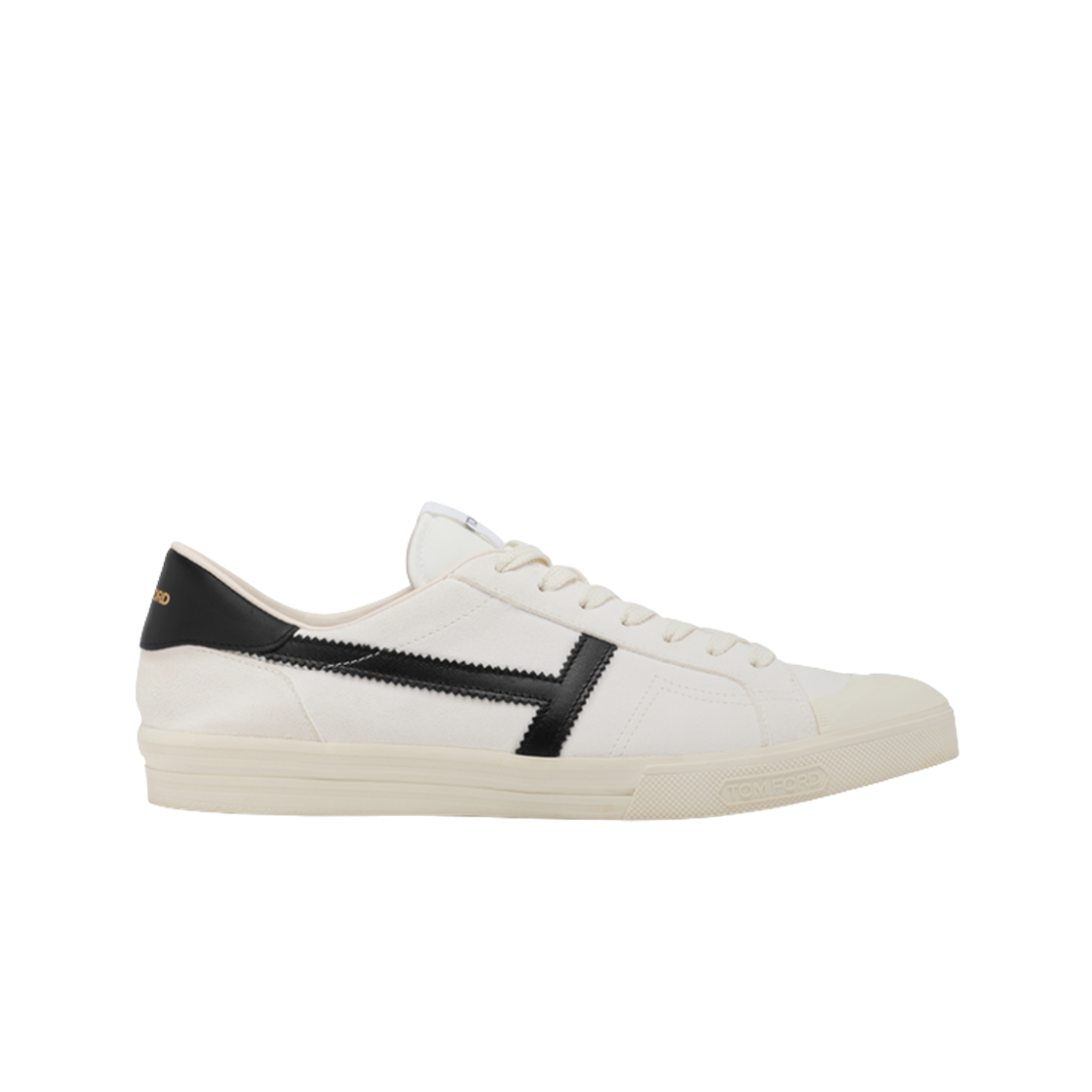 J1379-LCL046N-5W027 Tom Ford Suede Jarvis Sneakers Optical White Black