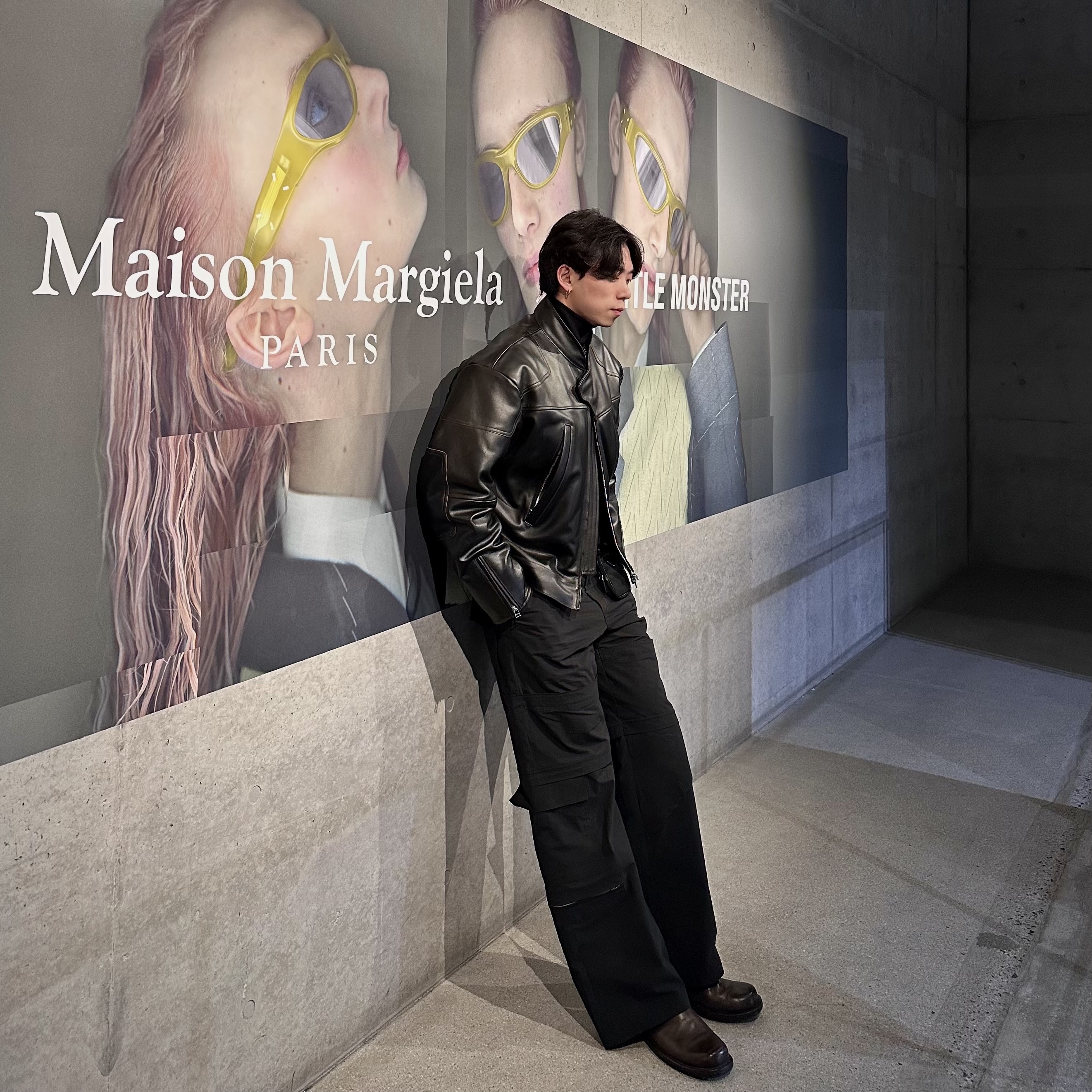 Gentle Monster x Maison Margiela MM107 Black Black 착용 스타일 - 2